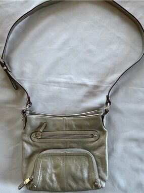 Tignanello Leather metallic Crossbody Bag